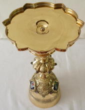 Solid silver gilt antique French Gothic Chalice.